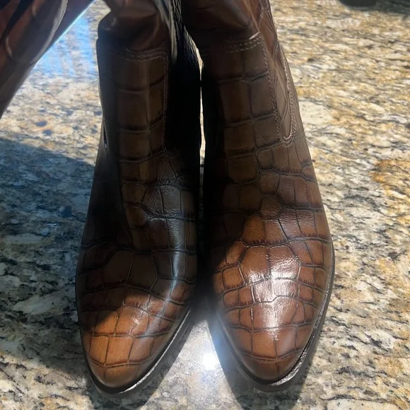 Vince Camuto x Fashion Jackson Tall Shaft Leather Boots Pearlanie - Cocoa - Picture 4 of 7